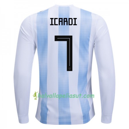 Jalkapallo Pelipaidat Argentiina Icardi 7 World Cup 2018 Kotipaita Pitkähihainen